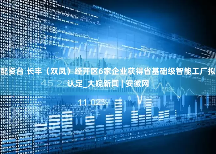 配资台 长丰（双凤）经开区6家企业获得省基础级智能工厂拟认定_大皖新闻 | 安徽网