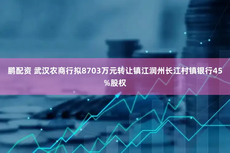 鹏配资 武汉农商行拟8703万元转让镇江润州长江村镇银行45%股权