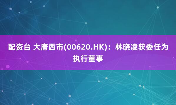 配资台 大唐西市(00620.HK)：林晓凌获委任为执行董事