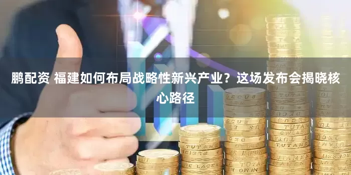 鹏配资 福建如何布局战略性新兴产业？这场发布会揭晓核心路径