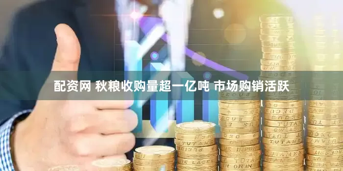 配资网 秋粮收购量超一亿吨 市场购销活跃